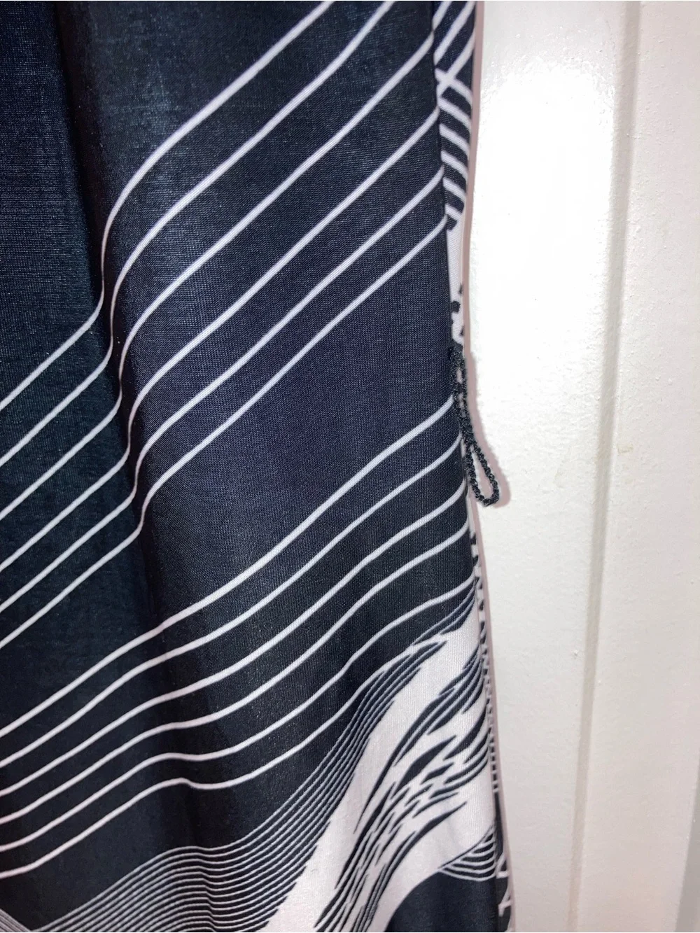Mlle Gabrielle Dress Womens Large Knit Tab Sleeve Zip V Neck Size XL